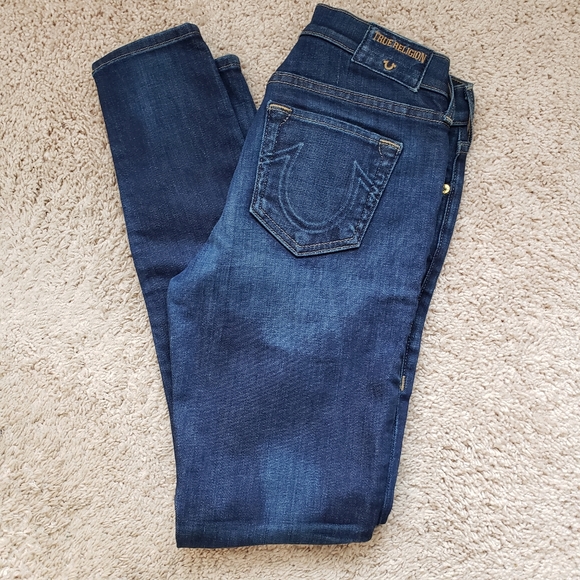 True Religion Skinny Blue Denim Jeans Size 28 - Picture 8 of 8